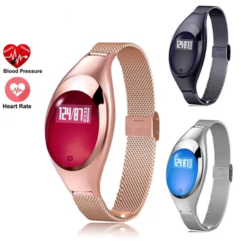 

Women Fashion Smart Watch With Blood Pressure Heart Rate Monitor Pedometer Fitness Tracker Wristband For Android IOS Z18