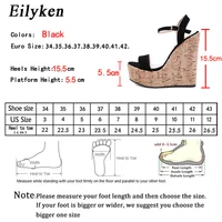 Eilyken Fashion Roman Open Toe Platform Wedges Women Sandals Summer Ankle Buckle Strap High Heels Banquet Party Shoes - Image 6