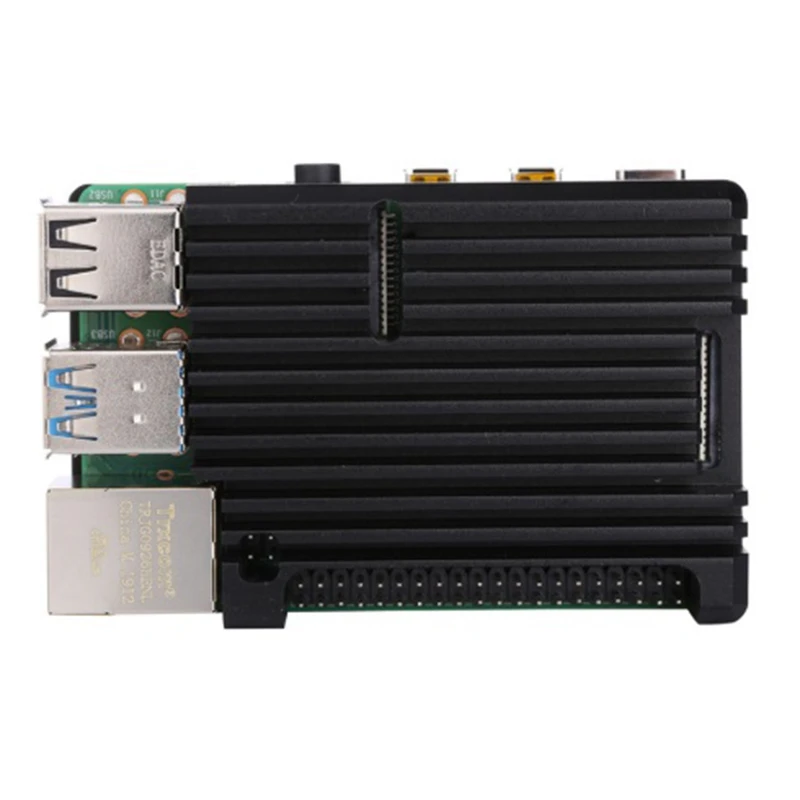 Для Raspberry Pi 4 Модель B Алюминиевый Чехол, пассивное охлаждение Алюминиевый сплав защитный корпус металлический корпус для Raspberry Pi 4 Mod