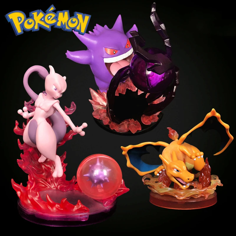 

TAKARA TOMY Figure Action Children Gifts Pokemon Pocket Monster SUN&MOON Gengar Mewtwo Figure Scenes Toy Christmas Gift