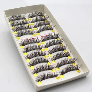 

10-Pairs 3D Mink Eyelashes Makeup Handmade False Eyelashes-Style Natural Thick Wholesale Lashes K39