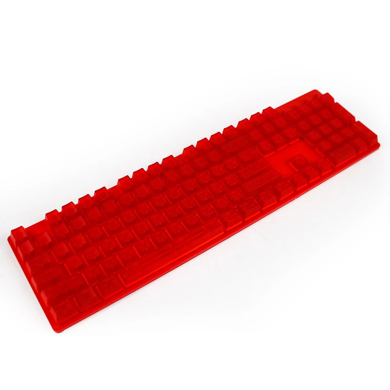 104 keys Oem профиль прозрачные колпачки Abs Материал синий красный цвет Cherry Mx ASNI 104 87 60 для механической клавиатуры motospeed ck104 - Цвет: 104 keys