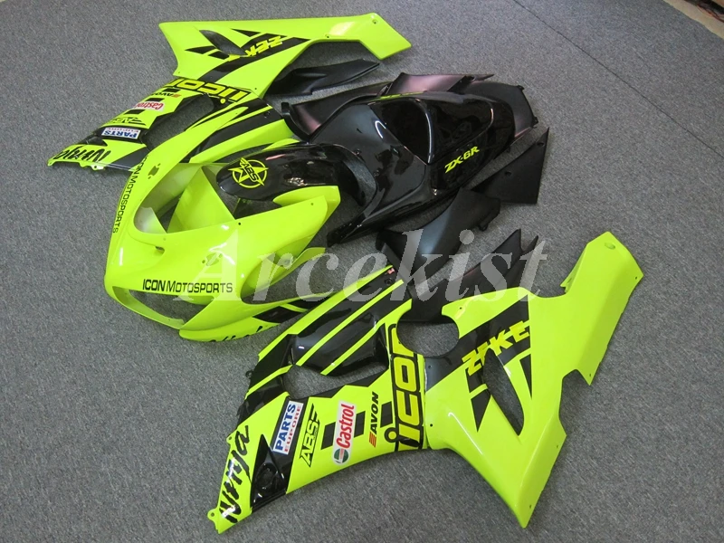 New ABS Motorcycle Full Fairings Kit Fit For Kawasaki Ninja ZX-6R 2005 2006 05 06 ZX6R 636 Body set custom cool | Автомобили и
