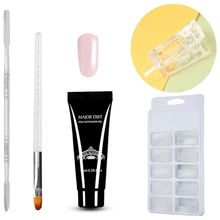 Major Dijit Women Uv Lamp Use Diy Tools Kit Nail Poly Builder Gel Nail Art Glue French Manicure Quick Extension 03Cover Pink