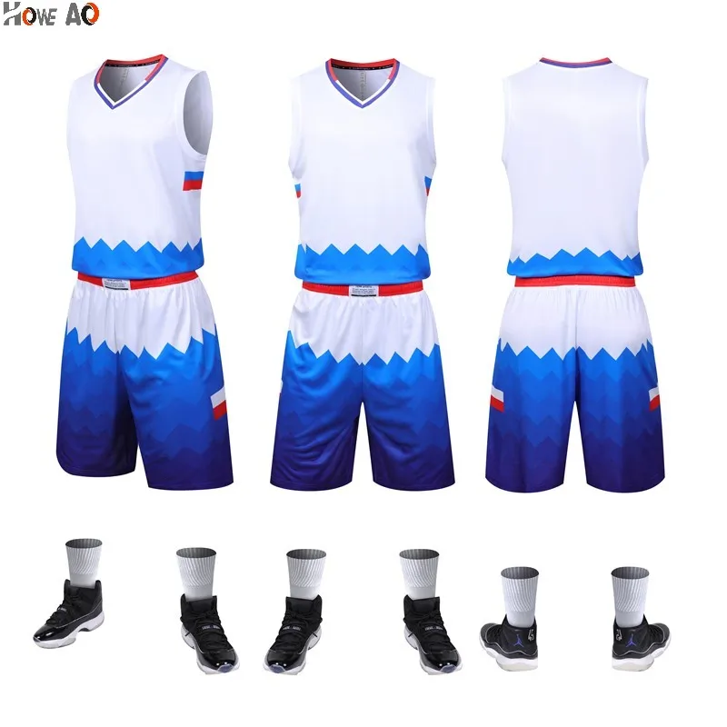 

HOWE AO Men Basketball Jersey Sets Uniforms Breathable Throwback blank Sports Jerseys Shorts Shirts Suit Custom Made Printing