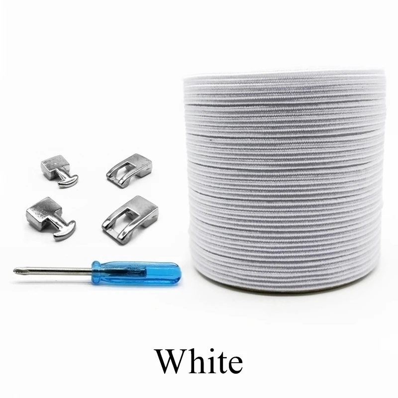 White Новинка 0,8, кроссовки без шнурков, плоские, с перекрестной пряжкой, эластичные шнурки, кроссовки унисекс, шнурки - Цвет: White