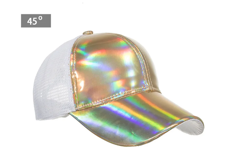 Many Beautiful Ronald Pu Laser Light Panel Net Cap Baseball Hat Peaked Cap Sun Hat B617