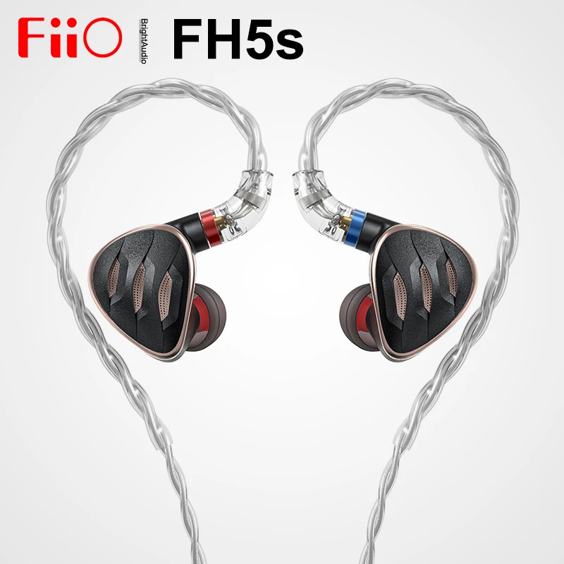 Fiio FH5s 2BA+2DD Hybrid Driver In-ear Monitor Earphone Earbuds with 2.5/3.5/4.4mm Plug MMCX Detachable Cable 3 Tuning Switches