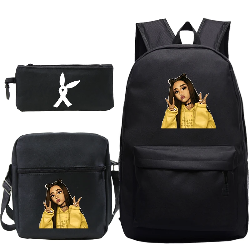 Ariana большая сумка-рюкзак Mochila 3 шт./компл. школьные рюкзаки для девочек и мальчиков рюкзак для ноутбука дорожные сумки женские рюкзаки+ ручные сумки+ сумка для ручек
