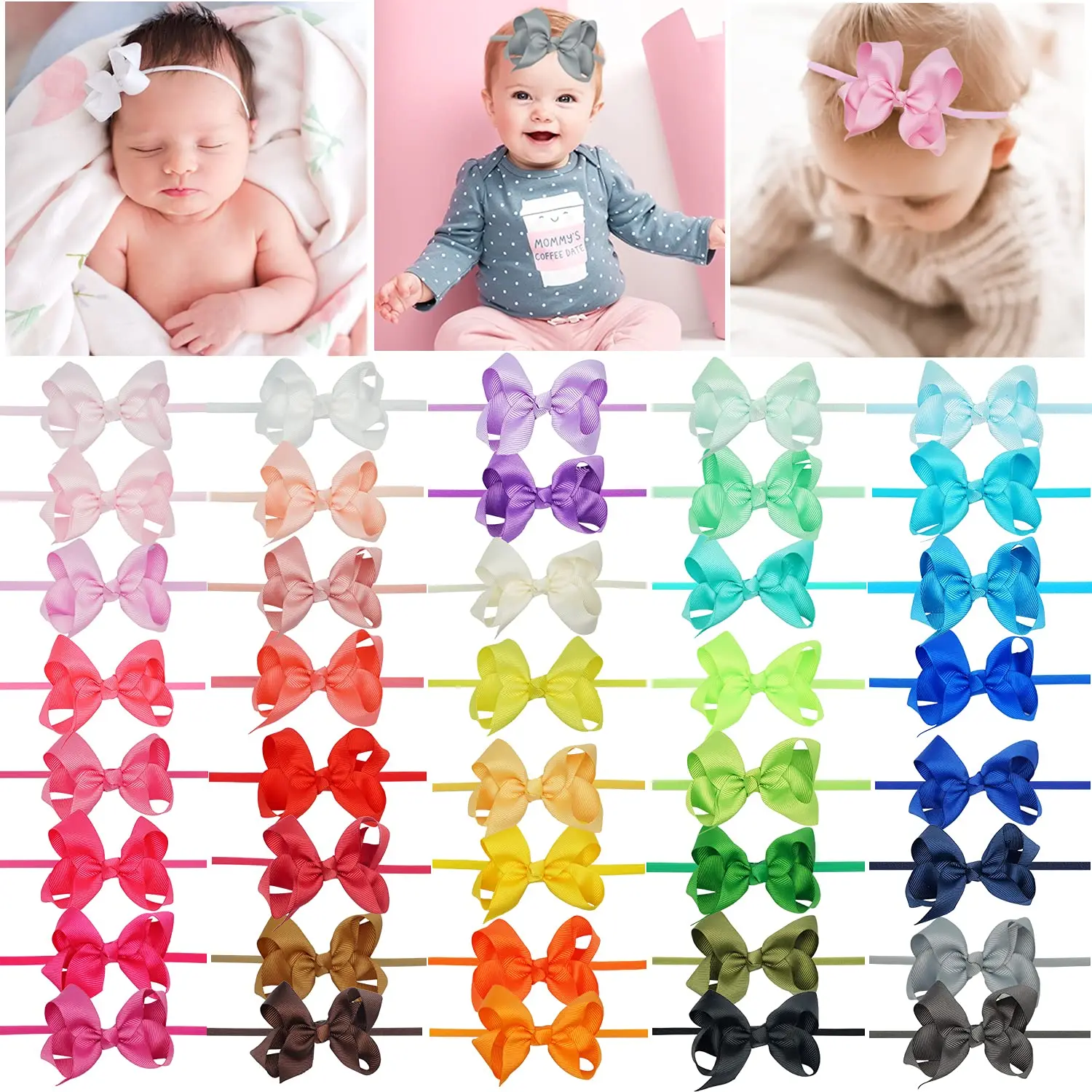 40PCS Baby Headbands 3