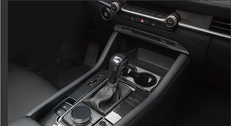 Подходит для Mazda 3 Axela углеродное волокно переключения передач Ручка крышки автомобиля stylings аксессуары C1532