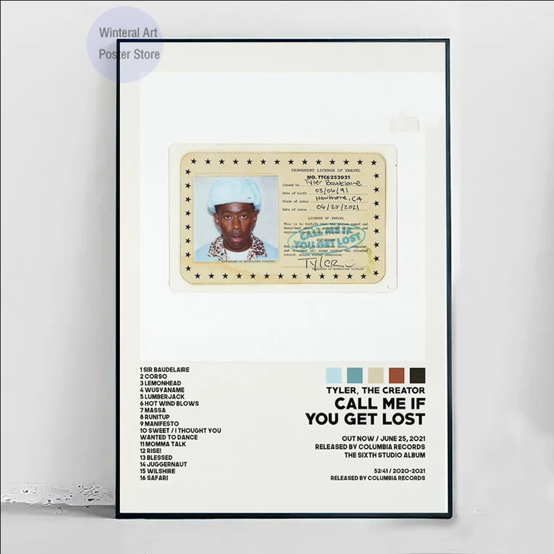 Mt685 Tyler The Creator Call Me If You Get Lost Poster Wall Art Picture Canvas Painting Poster Prints Living Room Home Decor Painting Calligraphy Aliexpress