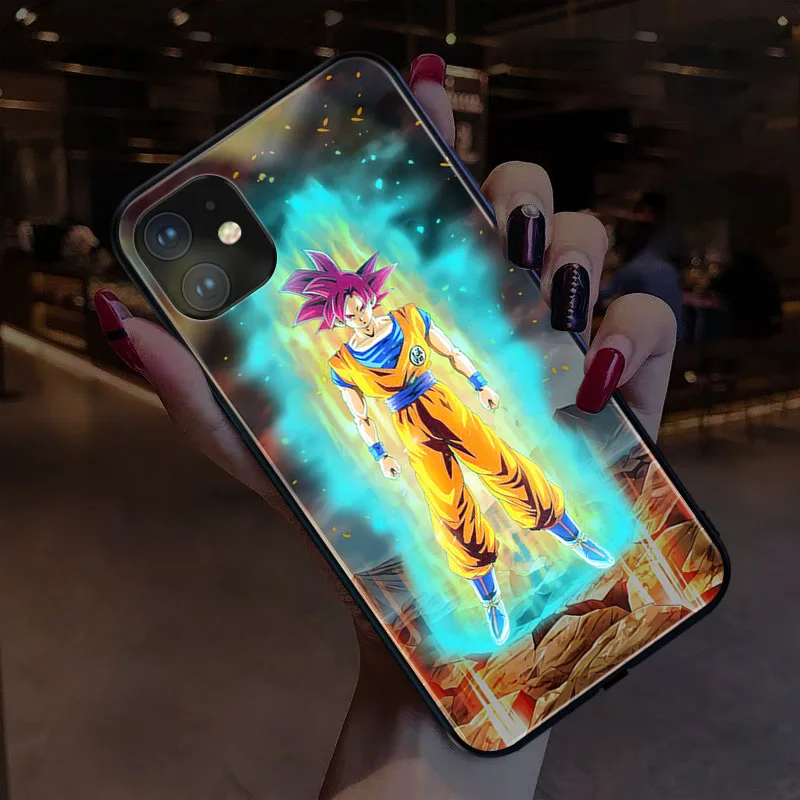 02 Mofi умный светодиодный светящийся чехол для iPhone 11 Pro Чехол для iPhone 11 Max чехол с рисунком персонажа Драконий жемчуг стеклянная оболочка - Цвет: 02