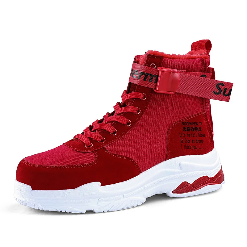 39-49 winter boots leather warm Non-Slip Comfortable winter shoes men#AF3998