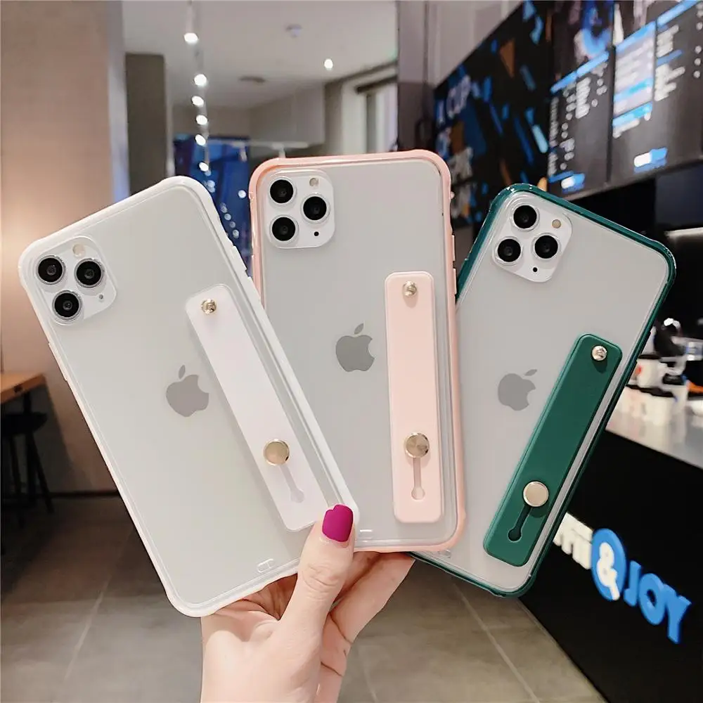 For iPhone 11 Pro X XR XS Max 6 7 8 Plus Phone Case Fashion Wristband Design Matte Ultra Thin Soft TPU back cover |