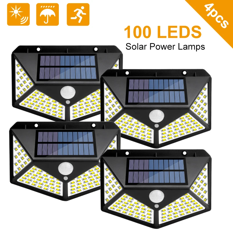 Luz LED Solar para exteriores, Sensor de movimiento, luz Solar impermeable, decoración de jardín, luces de calle, lámpara de pared alimentada por energía Solar a prueba de agua|Lámparas solares LED| - AliExpress