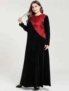 

Velvet Black Abaya Kaftan Dubai Turkish Hijab Muslim Dress Islamic Clothing Abayas For Women Dresses Caftan Tesettur Elbise
