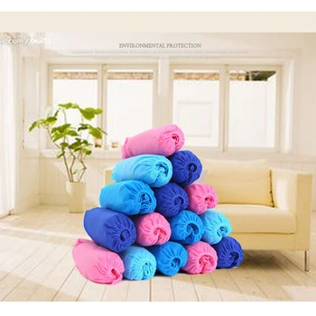 

100pcs Anti-static Non-woven Shoe Cover One Time Thick Non-slip Dust Home Overshoes For Workshop Laboratory Clean Room