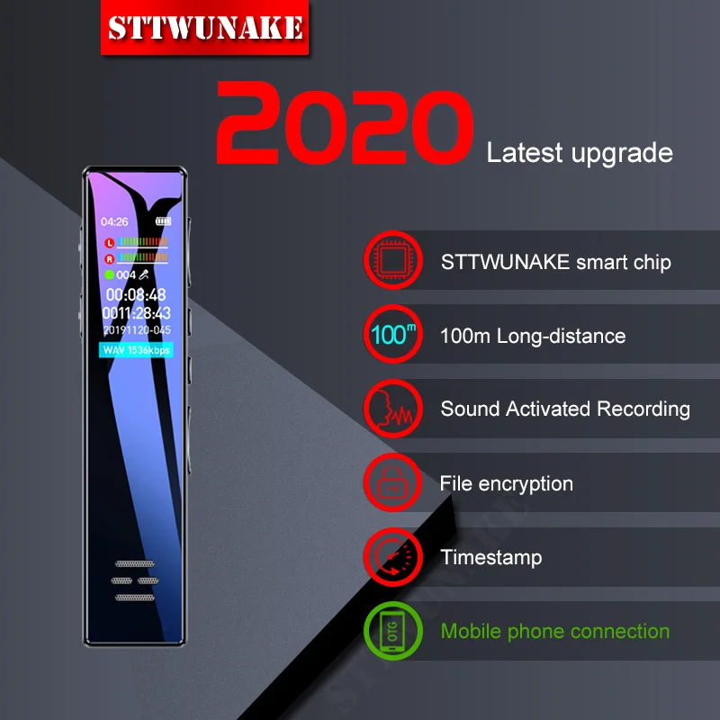 STTWUNAKE voice recorder sound dictaphone mini