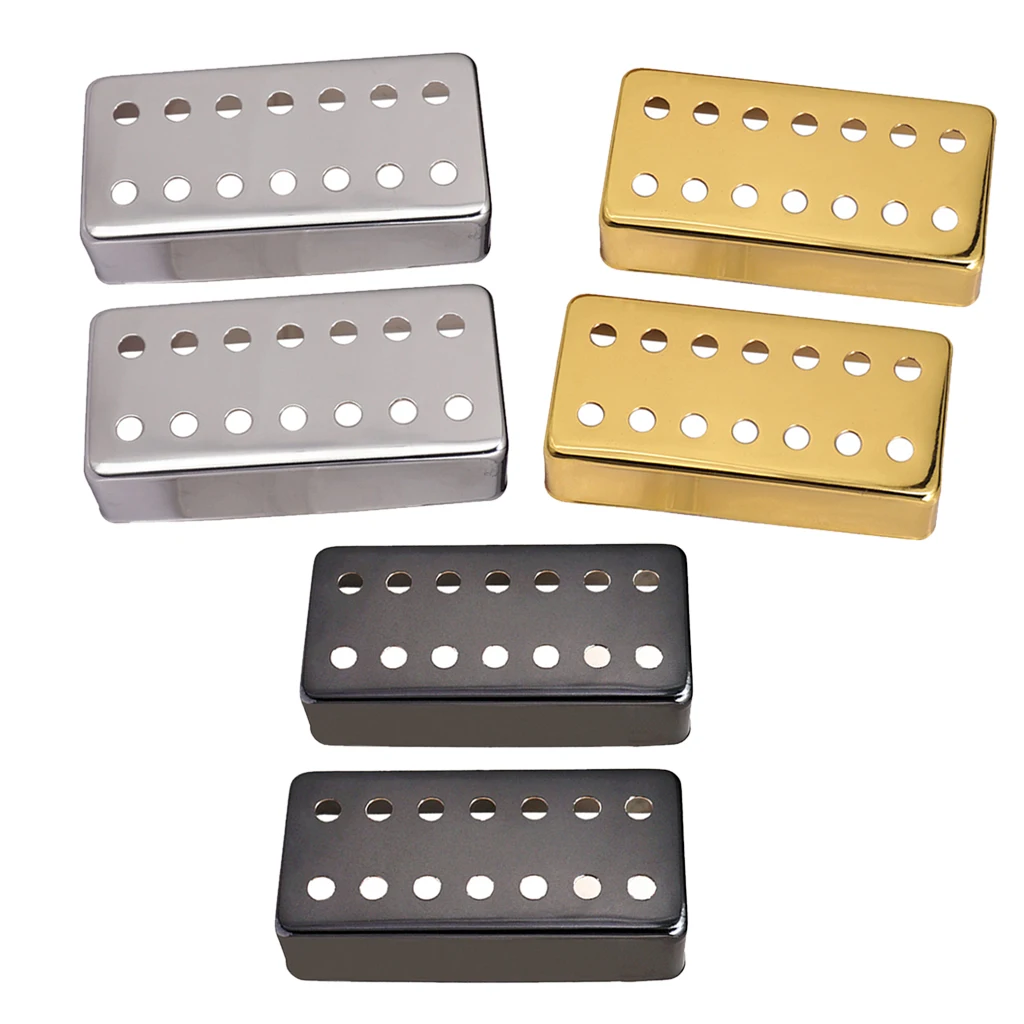  Pack of 2 PCS Humbucker Pickup Covers Brass Electric Guitar Musical Part Decor for 7 String Electric Guitar Accessory 
