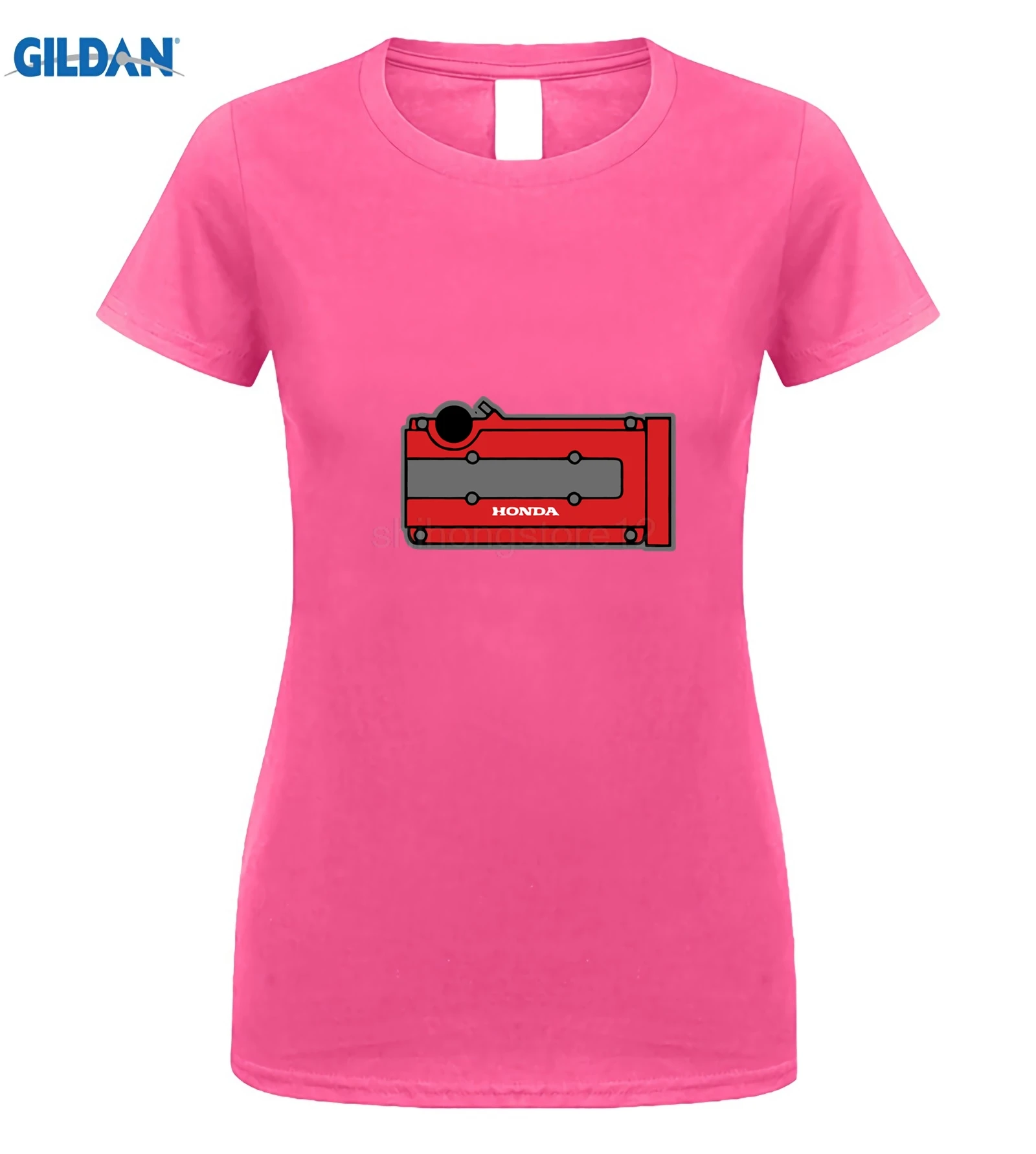 New Summer Tee Shirt B Series valve cover Japanese Car Shirt Short-Sleeve Unisex T-Shirt PNW b16 b18c Cool T-shirt - Цвет: women pink