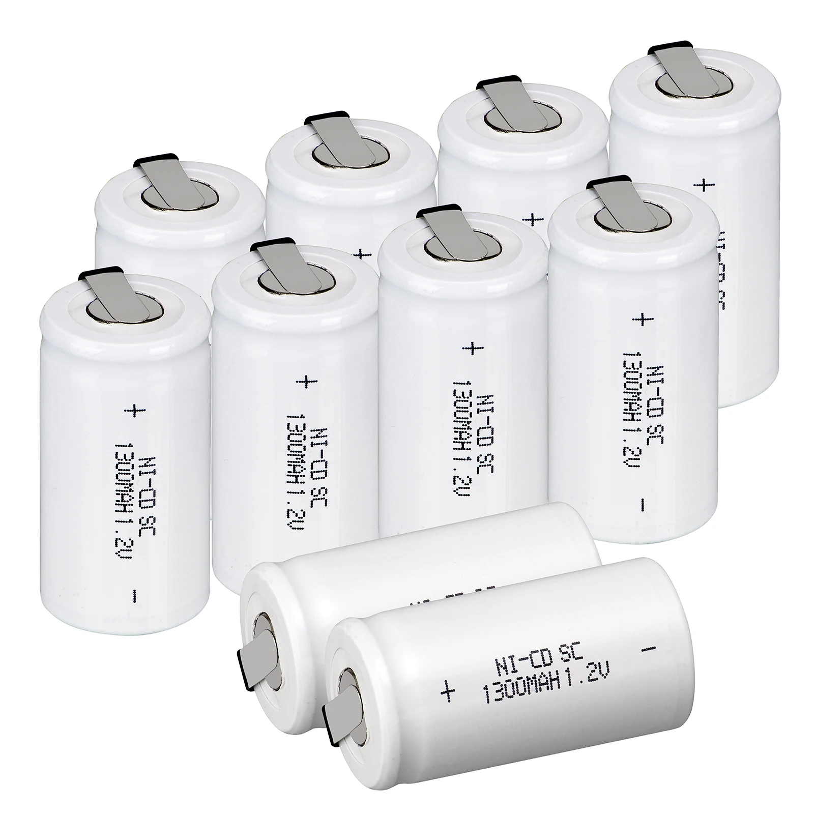 White SC 1300mAh ni-cd 1.2v batteries rechargeable batteries 4.25cm*2.2cm 1.2 v battery for power tool