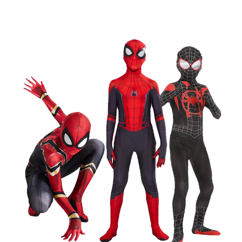 High Quality spiderman Costume Fancy Dress Adult And kid Halloween