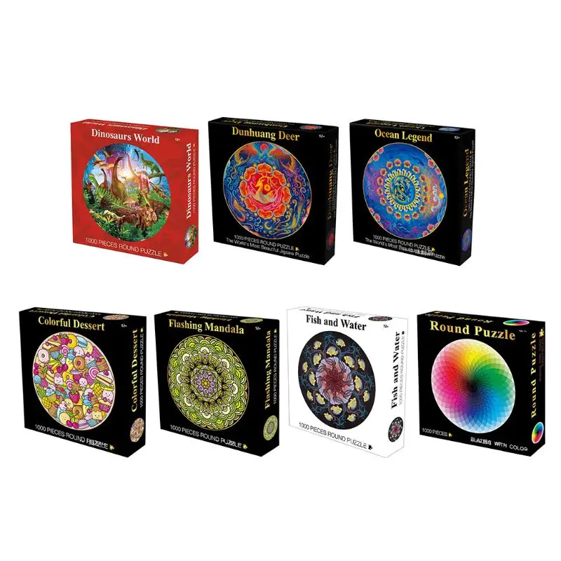 

1000 Piece Round JiDifficult Brainteaser Puzzles for Teens Adults Toddlers