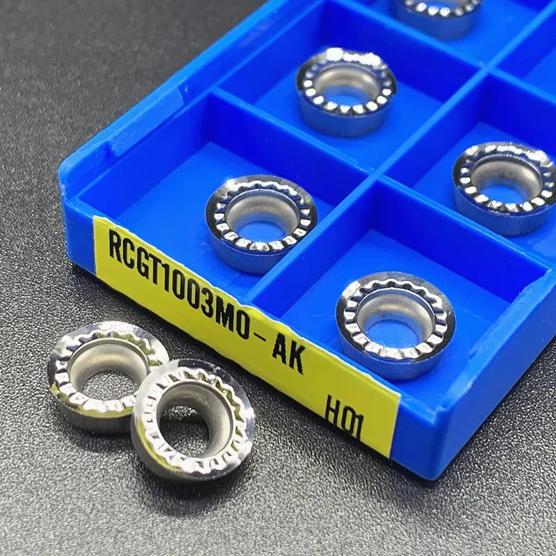 10 шт. RCGT1003 RCGT1204 RCGT10T3 MO AK H01 алюминиевые Токарные Вставки RPGT Круглые лезвия