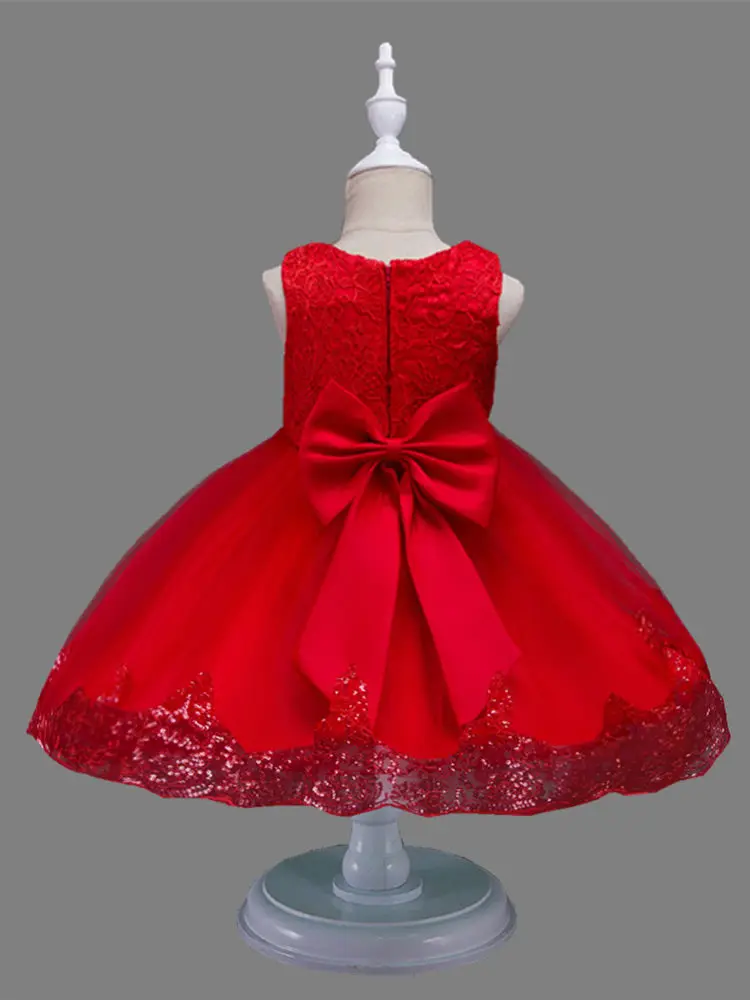 It's Yiya/платье с цветочным узором для девочек элегантные аппликации с кружевом и бантом Рождественские Бальные платья с блестками платья для первого причастия для девочек 575