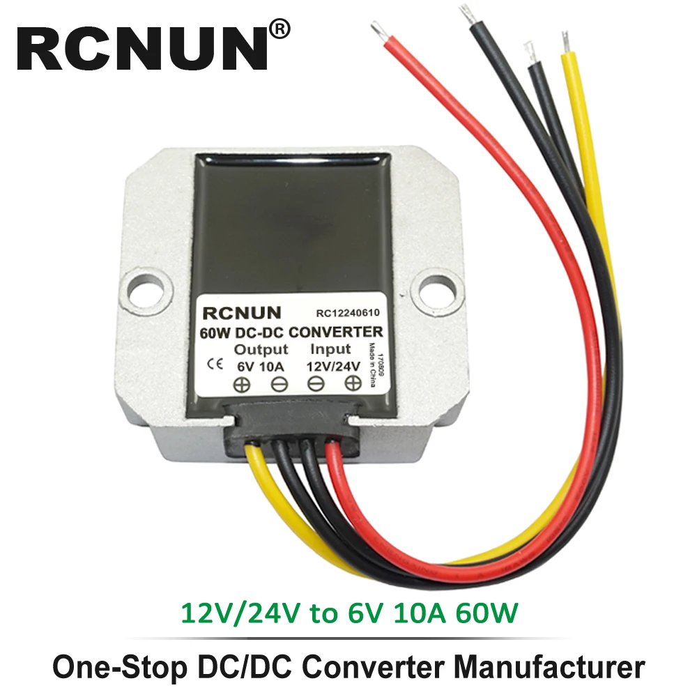 RCNUN 12 В 24 В до 5 В 6 в 3A 5A 10A 15A 20A 30A 40A понижающий DC преобразователь Регулятор для игрушечных автомобилей Светодиодный источник питания - Цвет: 12V 24V to 6V 10A