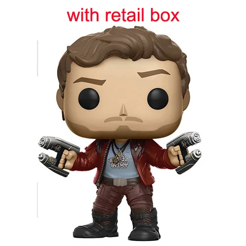 star lord with box Персонажи Marvel ракета енот звезда-владыка гамора Дракс Разрушитель грутс каваи 10 см фигурка игрушки - Цвет: star lord with box