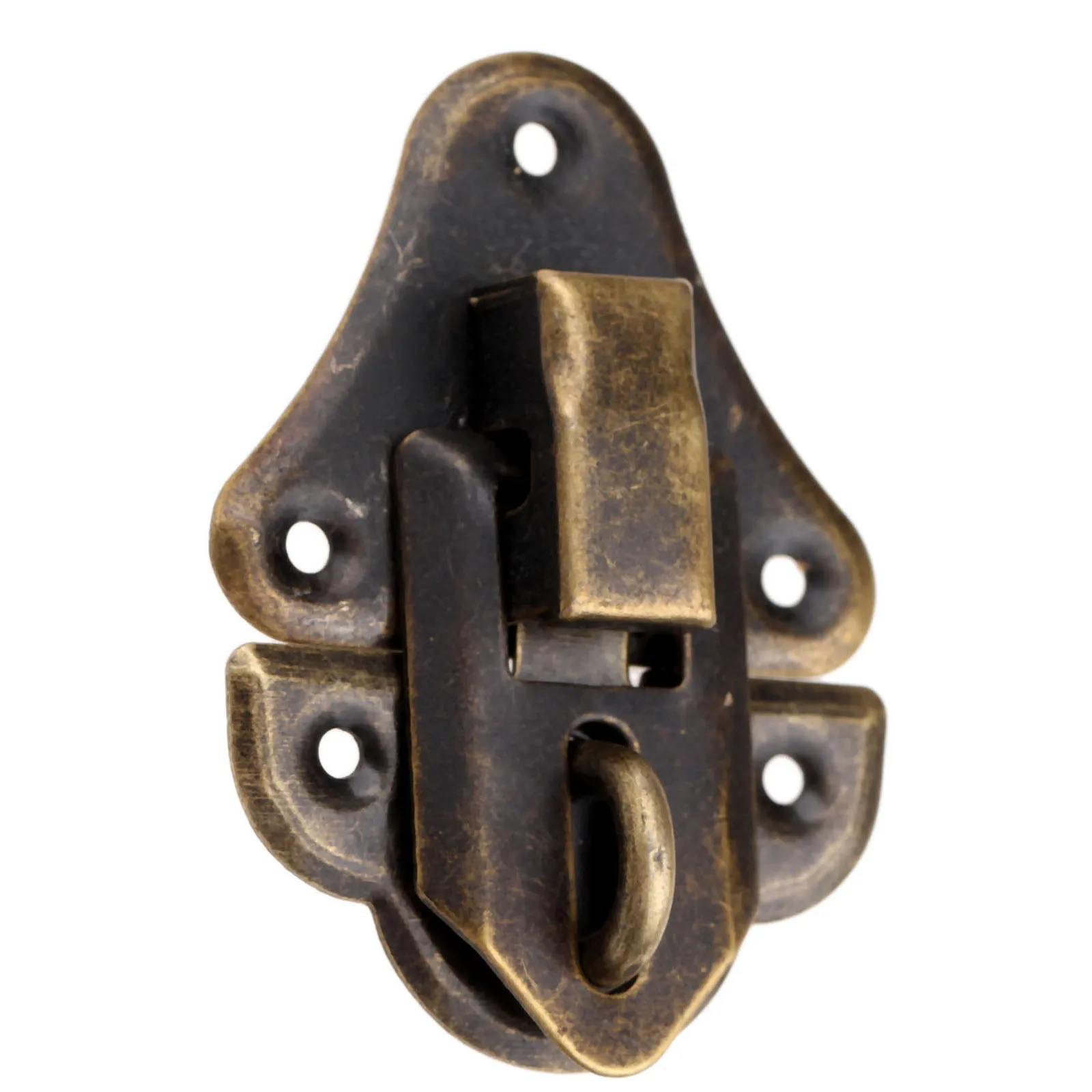 DRELD Antique Brass Jewelry Chest Box Gift Box Suitcase Case Buckles Toggle Hasp Latch Catch Clasp Furniture Hardware 48x35mm