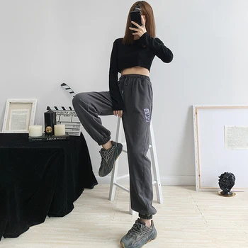 

Ins Slacks Women Hip Hop Clothes Kim kardashi High Waist Jazz Practice Pants Hip Hop Dance Costume Cool Street Outfits BL4133