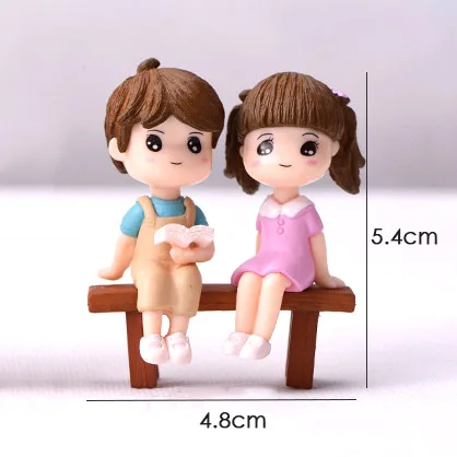 Romantic Miniature Couple Figurines for Wedding Decor and Valentine's Day Gift