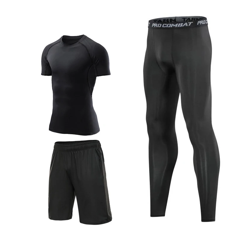 4 Pcs/Set Kid's MMA Compression T-shirt+Pants Rashguard Sportswear Boy Muay Thai Shorts Bjj Gi Rash guard For Kid Boxing Suits