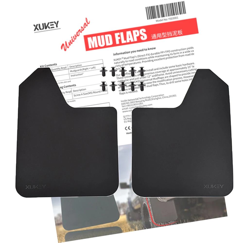 2pcs-set Black 4x Брызговики для Ford Focus ST RS SE ST170 ST225 ST250 ST300 RS500 Mk MK2 MK3 Mk3.5 MK4 на возраст 2, 3, 4 - Цвет: 2pcs-set Black