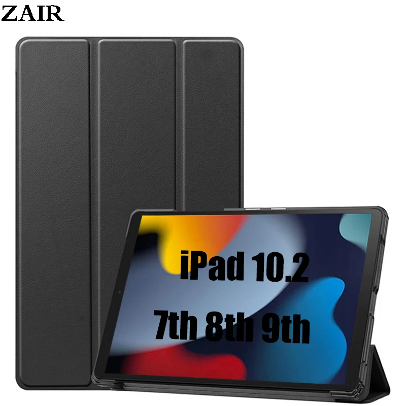 Чехол из искусственной кожи для ipad 10 2 2021 2020 2019 три сложения | Компьютеры и офис