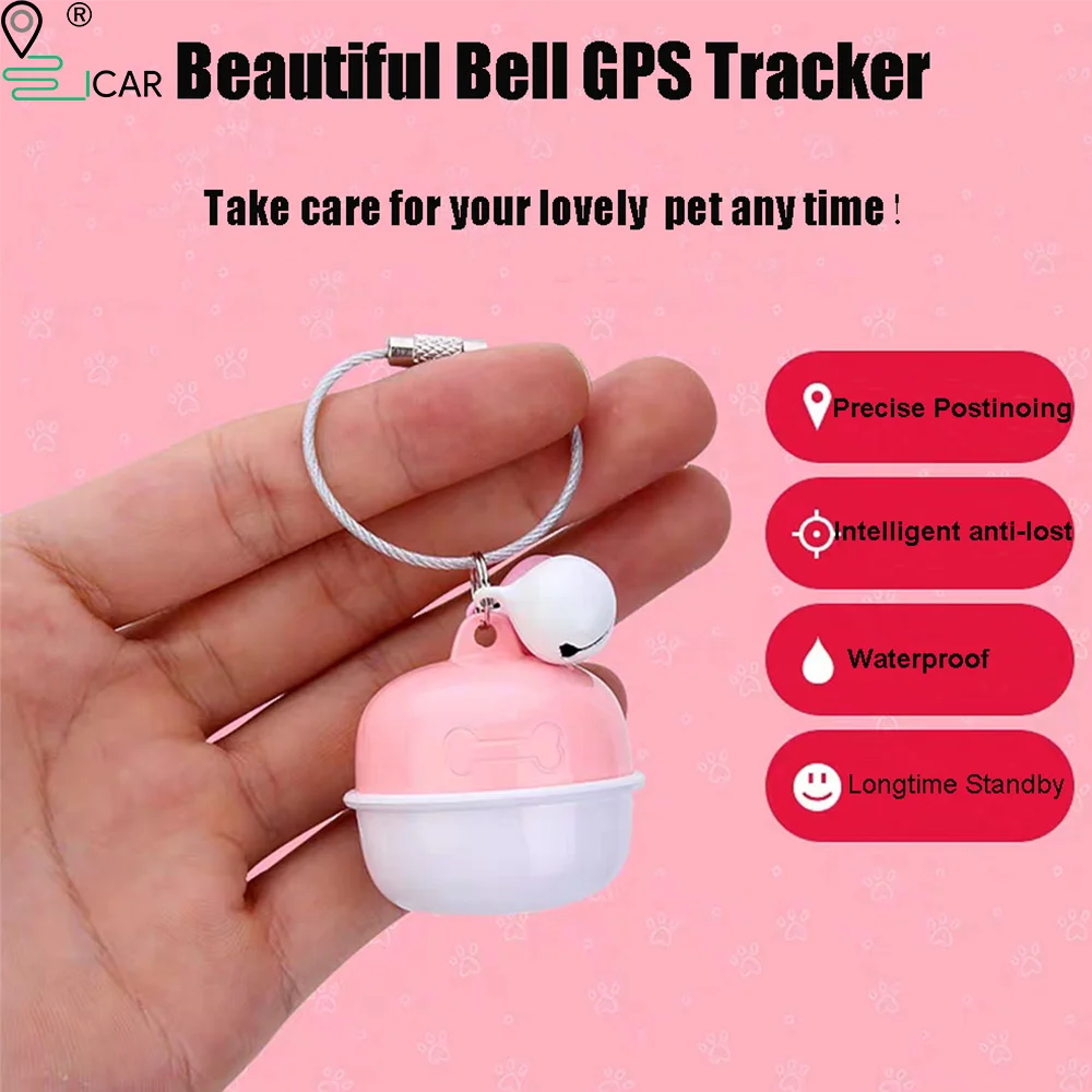 

Waterproof Dog Bell GPS Tracker Pet Tracker Real Time Tracking Free APP