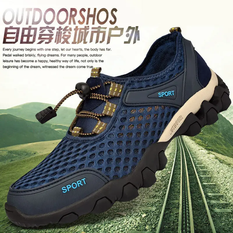 Breathable Water Shoes For Men Climbing Hiking Upstream Shoes Men Outdoor Beach Swimming Barefoot Sneakers B1467