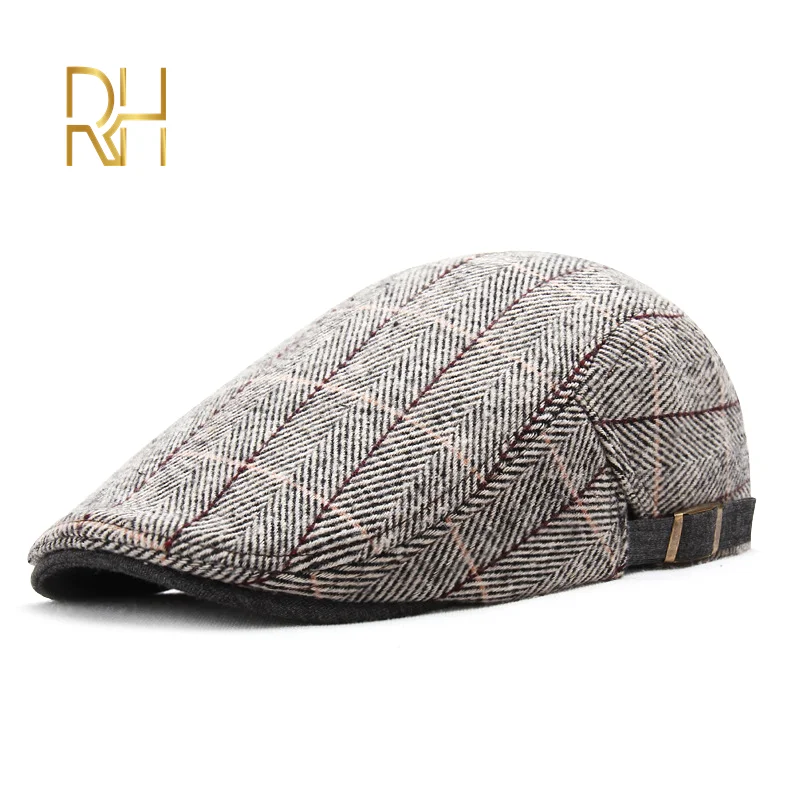 light grey Мужской берет Newsboy, шлемы для водителя, клетчатая кепка Гэтсби, кепка плюща, Кепка для гольфа, для вождения, Клетчатая Кепка для мужчин, осенняя Кепка, шапочка - Цвет: light grey
