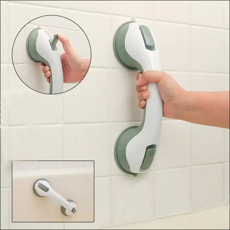 2 Colors Bathroom Handrail Without Fix Suction Cup Type Non-slip Safe Drilling ABS Hole Handle | Обустройство дома