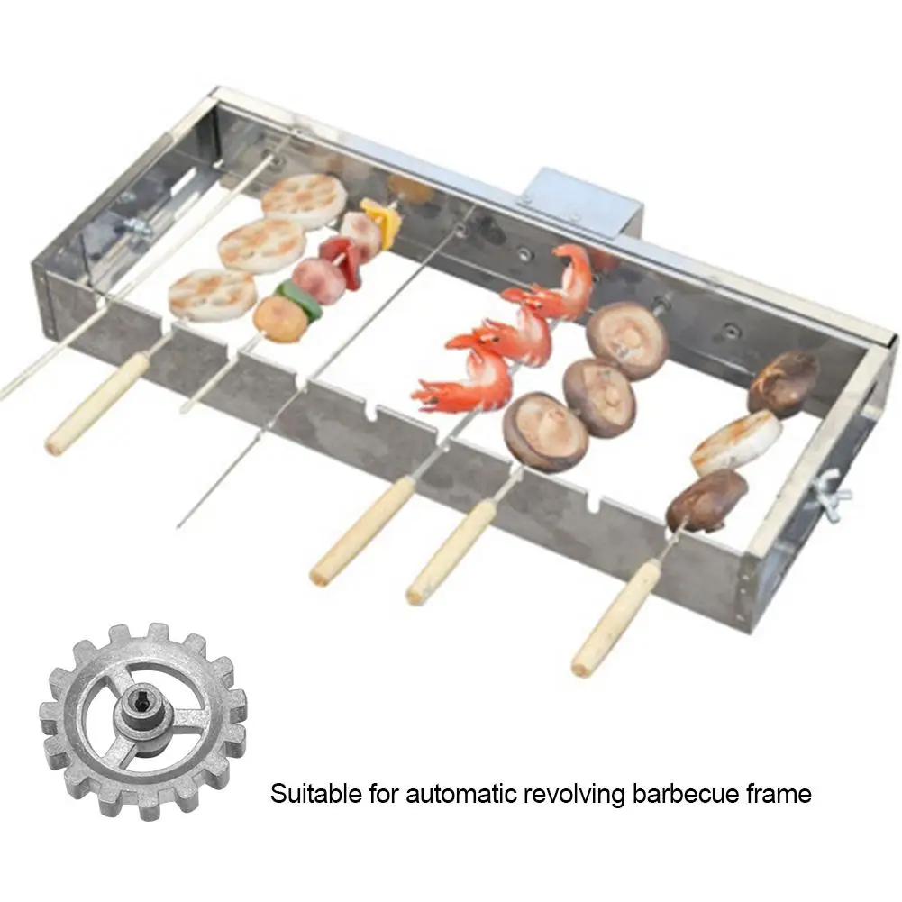 

DIY Aluminum Automatic Rotating Gear Hardness Barbecue Accessories For Flat Baking Needle Of Automatic Revolving Barbecue Frame