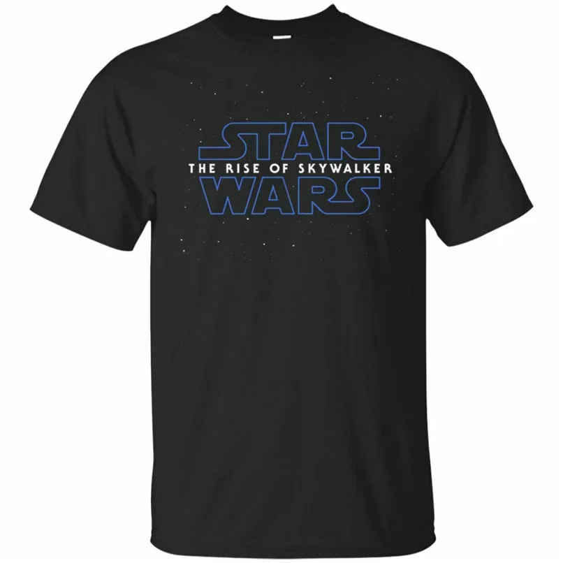 Star Wars Episode Ix The Rise Of Skywalker логотип новый плакат черная футболка S 5XL для молодежи