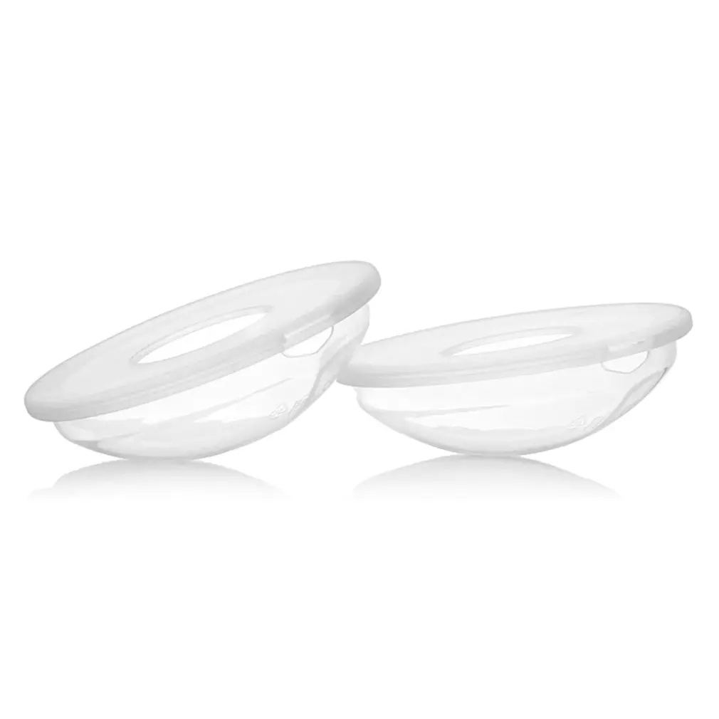 

2pc Silica Gel Collection Cover Baby Feeding Breast Milk Collector Soft Postpartum Nipple Suction Container Reusable Nursing Pad