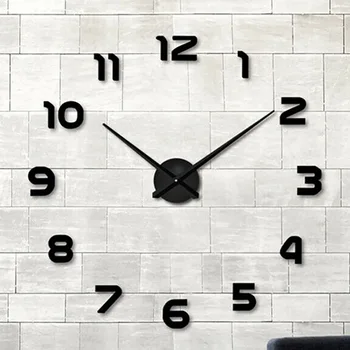 

New Luminous Wall Clocks Large Clock watch Horloge 3D DIY Acrylic Mirror Stickers Quartz Duvar Saat Klock Modern mute