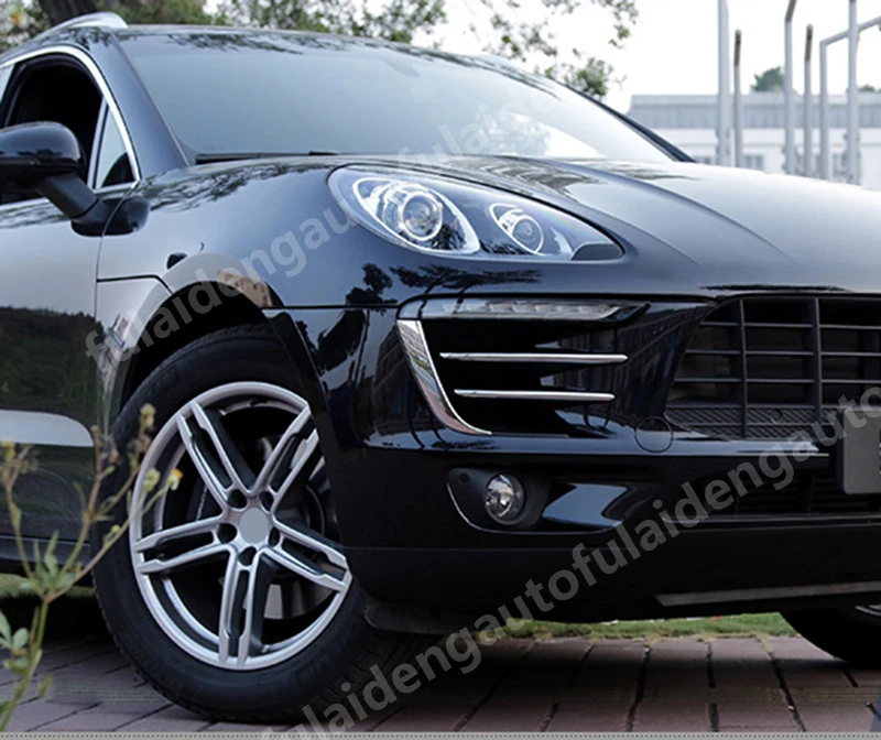 6 шт. для Porsche Macan- передний дневной ходовой светильник, противотуманный светильник, лампа для бровей, накладка, автомобильные аксессуары