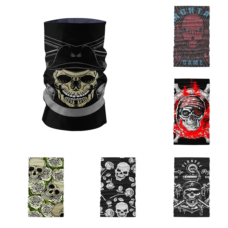 

Punk hijab scarf Tubular Masks Seamless Magic Skull Printed Scarf Cycling Bandana Male Outdoor Halloween buffe Sciarpa sportiva