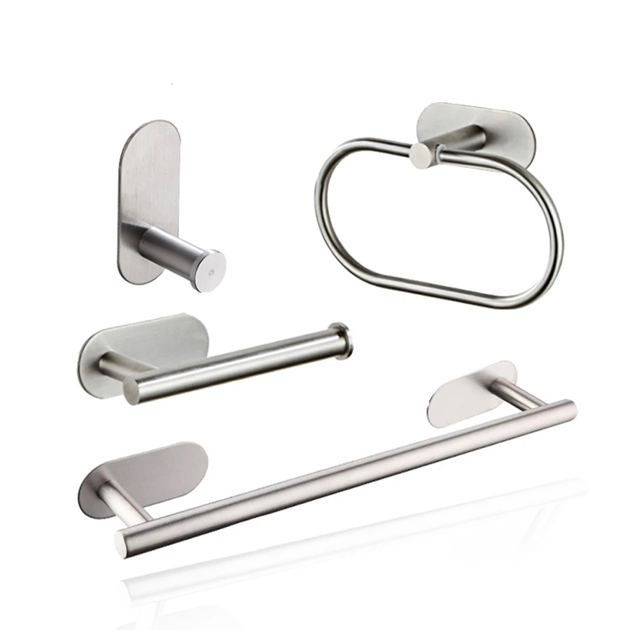 Hook Towel-Rack Hardware-Set Paper-Holder Bathroom-Accessories Toilet Stainless-Steel
