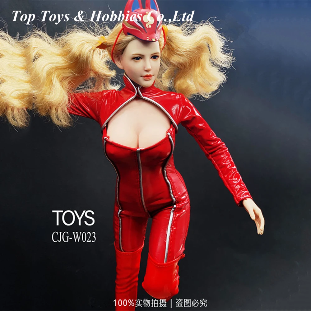 

CJG-W023 1/6 Red One-piece Suit/Boots Clothes Toy Fit 12" Female TBL Figure Body for 12'' Woman Action Figure S37 S38